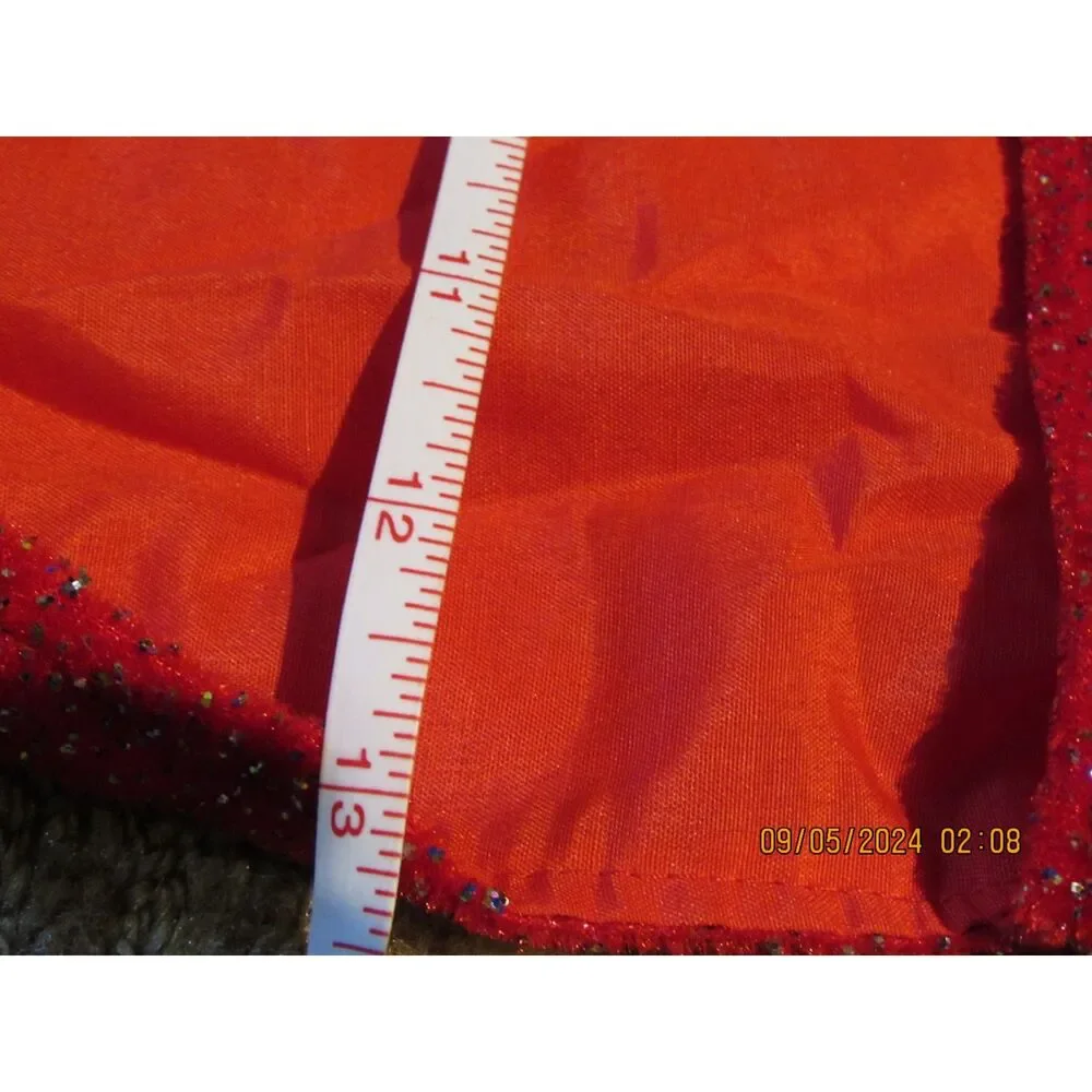 DOG HALLOWEEN COSTUME SIZE M RED DEVIL DRESS SPOOKY SCAREY SPARKLES
